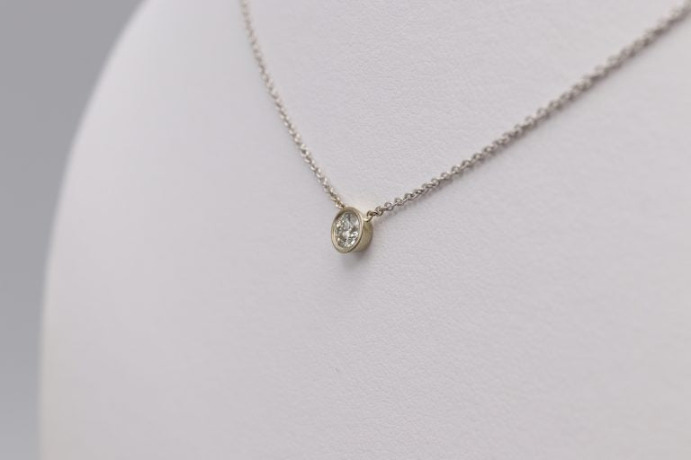 diamond bezel pendant